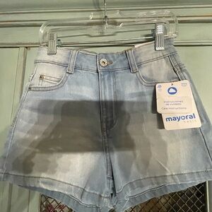 Mayoral Light Blue Jean Shorts girls size 8